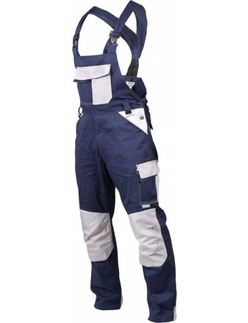 Stalco Premium spodnie robocze na szelkach Industry Line granatowe