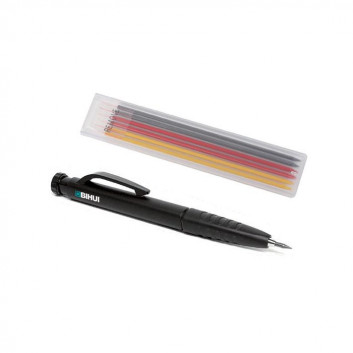 BIHUI Ołówek automatyczny z 6 wymiennymi wkładami (czarny/czerwony/żółty)